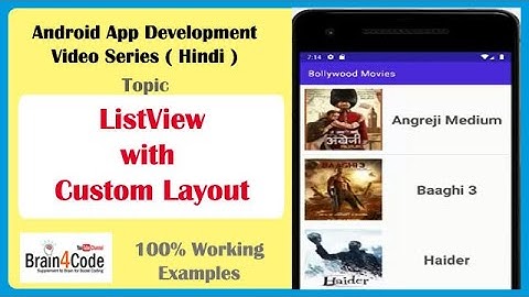 Listview with Image and Text Android Studio | Hindi | Learn Android App Development 2021 Tutorials