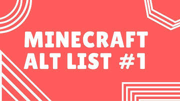Minecraft Alt List #1 NEW June 2016 ALL WORKING!