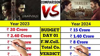 Iraivan movie vs Siren movie box office collection comparison।। jyam ravi movies।।