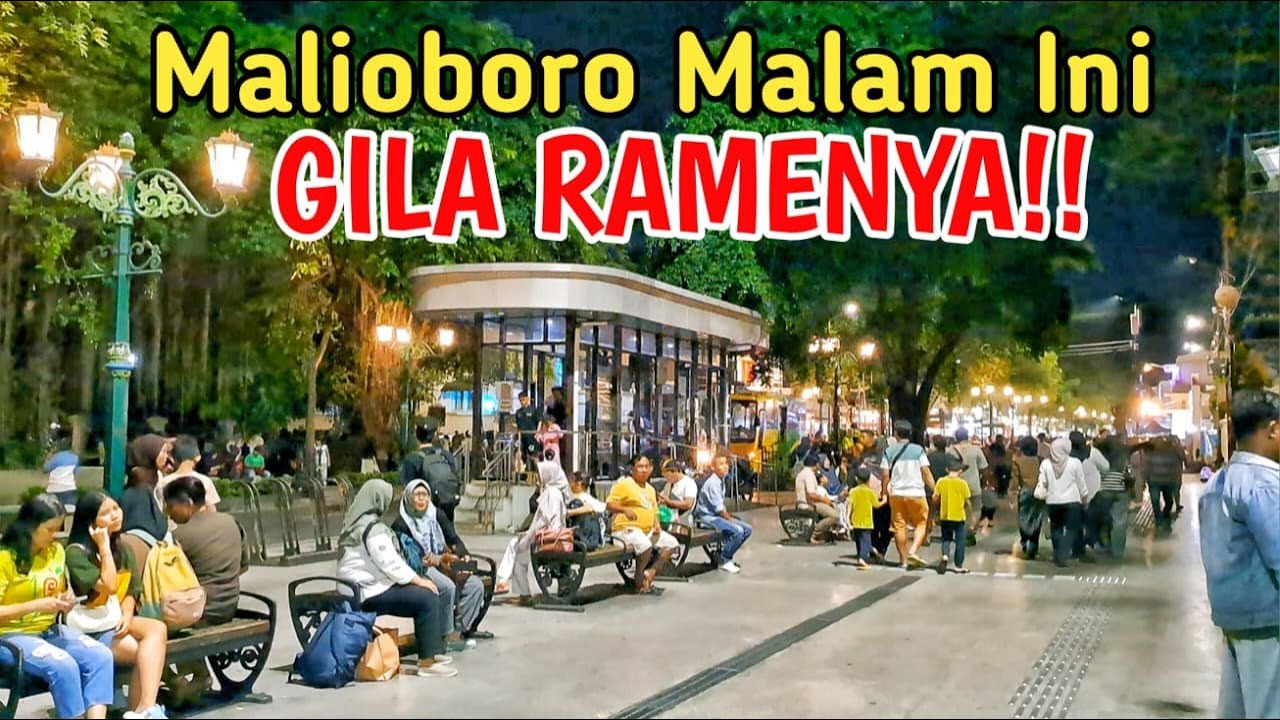 Jalan MALAM di MALIOBORO | Suasana Ramai & Asli Tanpa Editan Berlebihan!