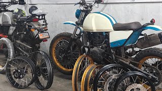 Tubeless wheels setup of Himalayan450 on Himalayan 411 .