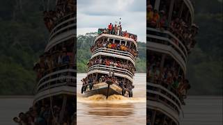 Download Lagu Overcrowded Multi-Deck Ferry Tilts \u0026 Slowly Sinks in the River. #ferry #shorts #viral #foryou MP3