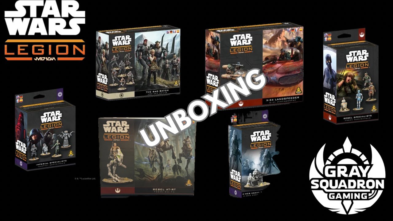 Star Wars Legion Unboxing: Land speeder, Bad Batch, ATRT, and more