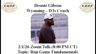 Deonté Gibson | Wyoming DTs Coach | Run Game Fundamentals | 2/1/26 CODE DL Clinic