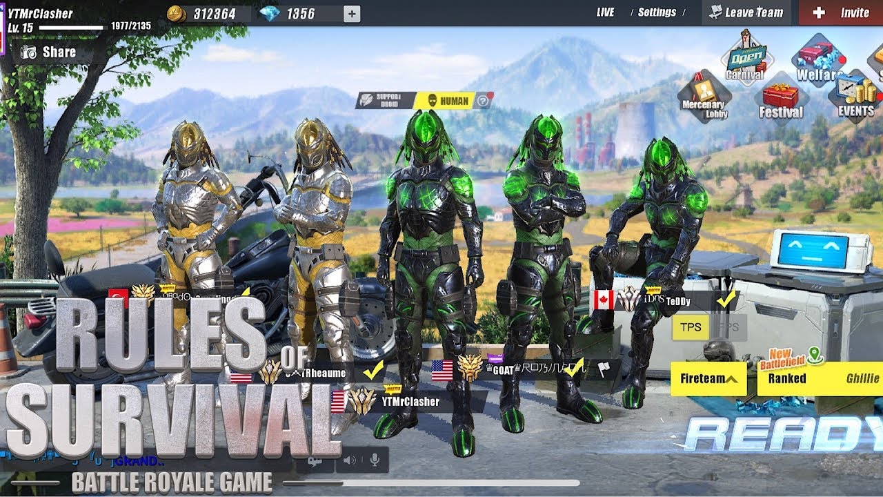 Rules of Survival - ULTIMATE HUNTER SUIT SQUAD CHALLENGE!