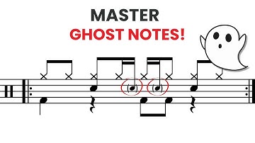 Useful Ghost Note Grooves For Beginners - Drumming Workout 🥁