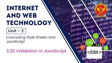 3.20 Validation in JavaScript | CS504(A) |
