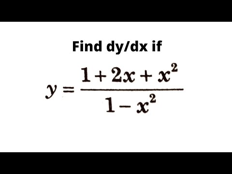 Derivatives - Differentiation - Solved Example - Find dy/dx if y = (1 ...