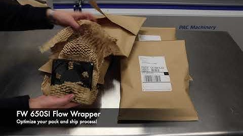 FW 650SI Flow Wrapper - Packaging Items in Curbside Recyclable Paper (with and without cushioning)