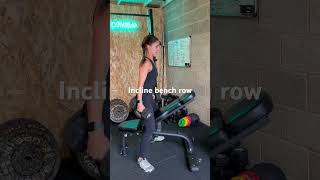 Incline bench row