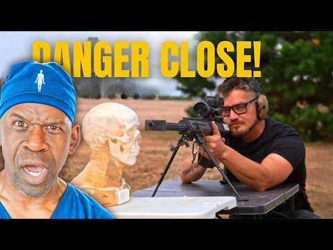 Standing Next To A Muzzle Blast Is A Bad Idea! | Ballistic High Speed Reaction