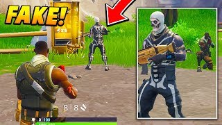 I followed a PRO PLAYER around as a FAKE DEFAULT for the entire game.. (Fortnite Battle Royale)