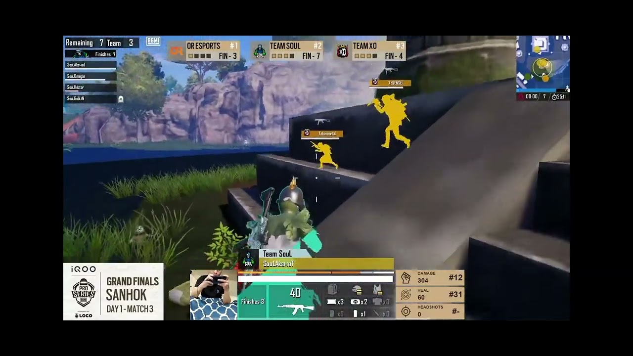 last zone fight team Soul Vs team XO Vs Team OR in grand final - YouTube