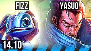 FIZZ vs YASUO (MID) | 2100+ games, Godlike, 15/4/5 | EUW Diamond | 14.10