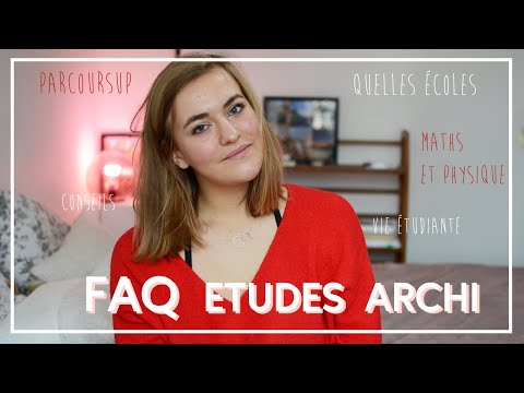 JE RÉPONDS A VOS QUESTIONS - FAQ Ecoles d'archi