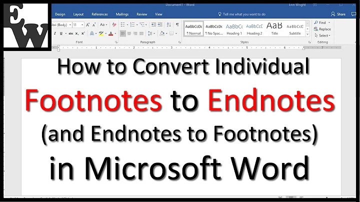 How to Convert Individual Footnotes to Endnotes in Microsoft Word