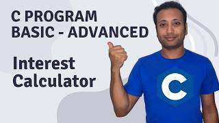 C Program English Tutorial 34 : Simple Interest Calculator