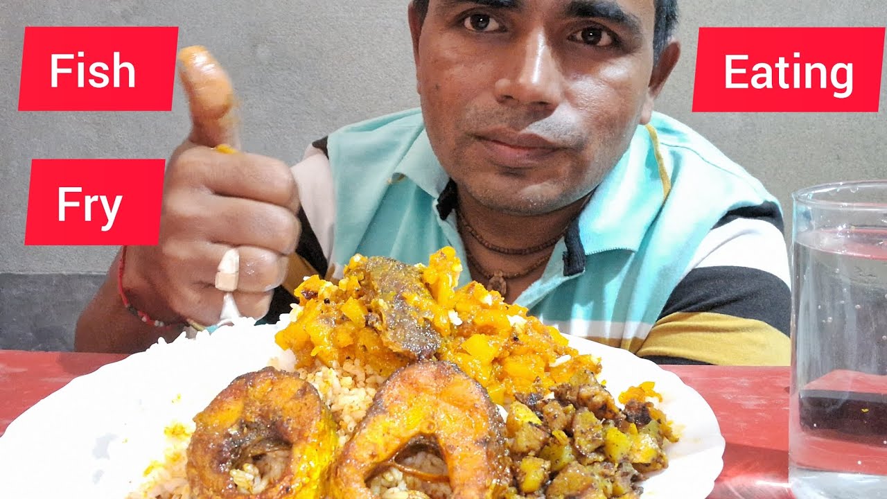 BIGBITES ASMR EATING SPICY FISH FRY WITH RICE/AKSHAY EATING SHOW /ASMR ...