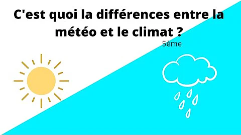 Quelle est la différence entre la météo et le climat 5eme ?