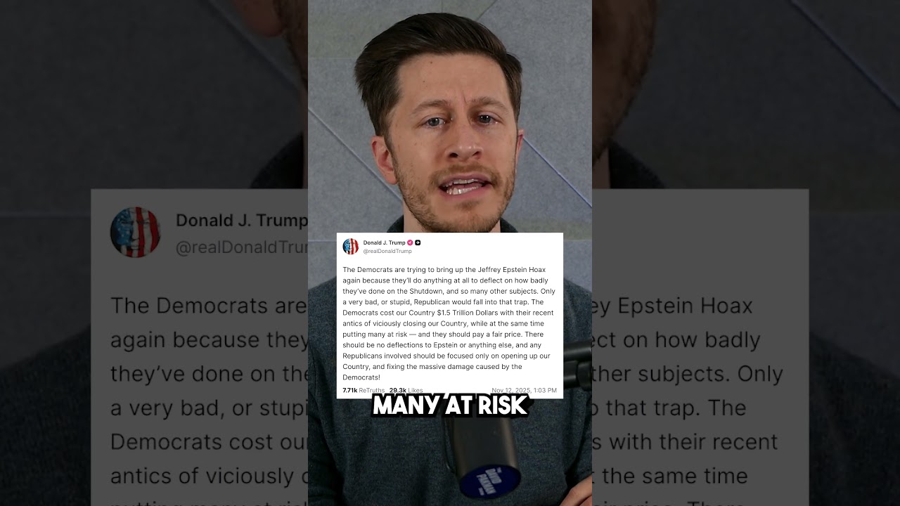 Trump erupts on Truth Social over Epstein fallout #shorts