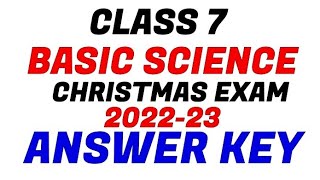Second Term exam question paper basic Science class 7 Answer key #second_term_class7_basic_science_