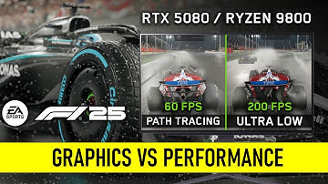 RTX 5080 in F1 25 - Path Tracing vs Ray Tracing, DLSS 4 & ALL Graphics TESTED!