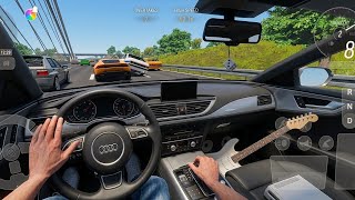 🚘Street Pro Car game🚦Driving through heavy Traffic ✅️Audi RS7 Ultra Graphics🛣Gameplay  screenshot 2