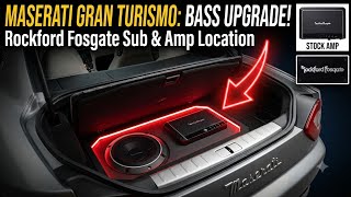 2015 maserati granturismo Rockford fosgate Subwoofer Amplifier location 