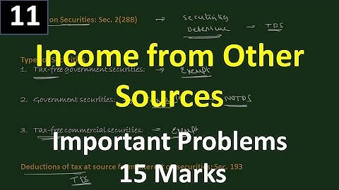 15 Marks Problems on Income from Other Sources - Part 11 | In Kannada