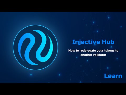 How to redelegate your tokens to another validator (Staking, Injective Hub)