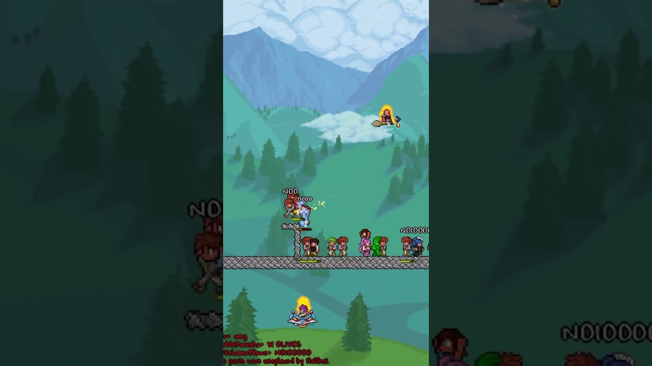 100 players vs ONE HELLBAT #terraria  #gaming #funny #memes #twitch #games #streamer #fyp