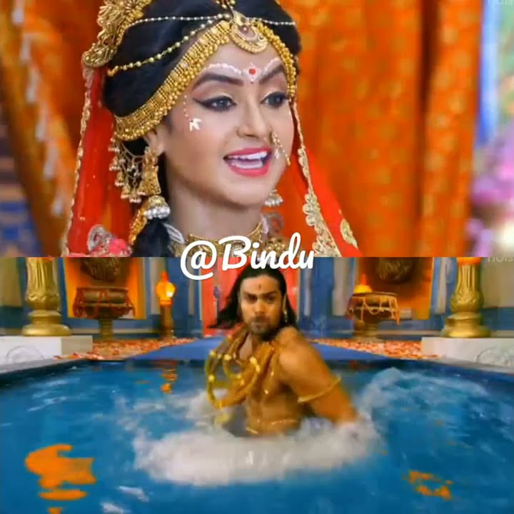 Duryodhan falling in water and Draupati insulting duryodhan. Radha Krishna Vs Mahabharata.