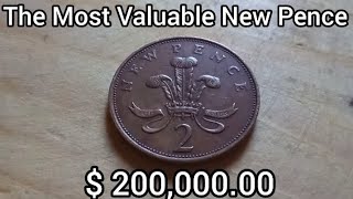 The Most Valuable New Pence $ 200,000.00 ULTRA RARE Error Coin U.K Queen Elizabeth II 