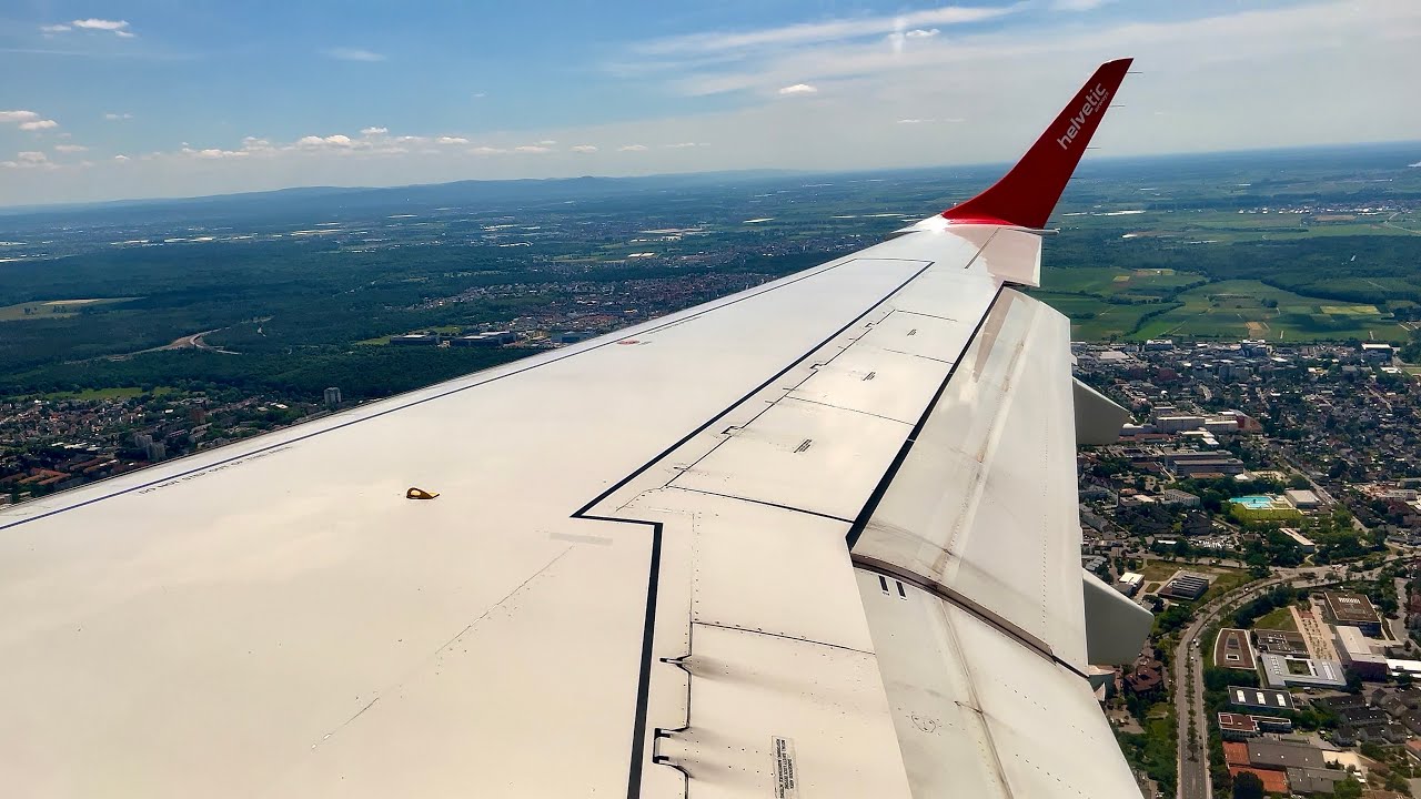 [4K] – Rough Frankfurt Landing – Helvetic Airways – Embraer ERJ-190 ...