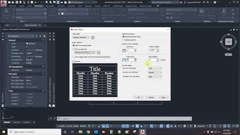 Creating Tables in AutoCAD