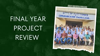 Final year project review || ECE department || @ChaibasaEngineeringCollege