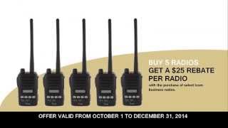 Icom Business Two Way Radio Rebate Promotion 2014