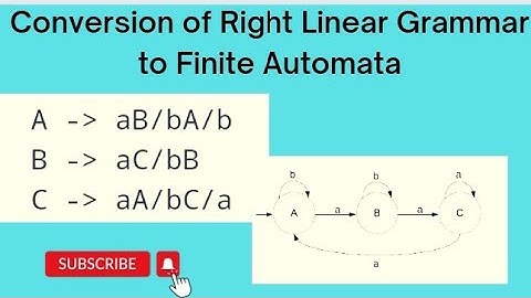 Right Linear Grammar to Finite Automata