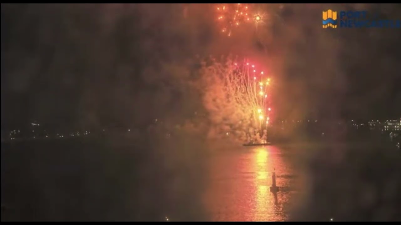 New Year’s Eve 9pm Fireworks - Newcastle NSW Australia 31/12/2025  