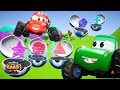 Learning Shapes for Kids with Super Toy Cars Finding Shapes in Pokémon Balls | Cars Videos for Kids