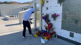 Aaron Carter grave visit one year later