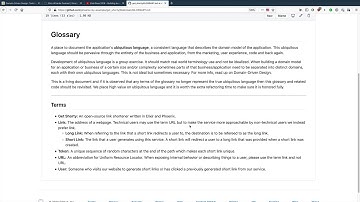 Using a glossary to document your app