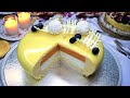 Mango white chocolate Mousse cake.Mirror Glaze Recipe