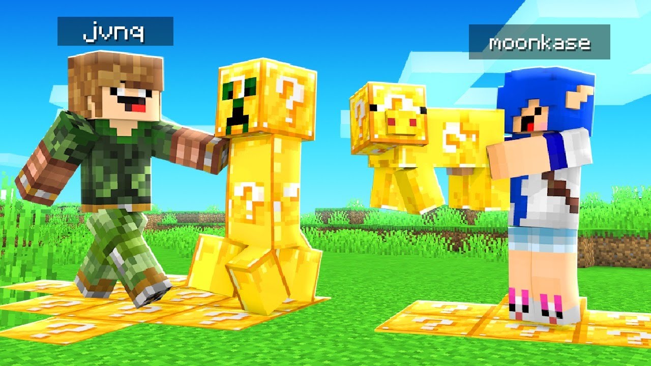 MINECRAFT mas TUDO é LUCKY BLOCK - YouTube