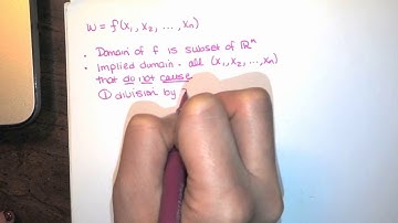 46. Intro. to Functions of Several Variables - Part 1 - Definitions, Finding Domain