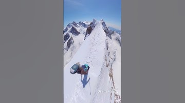 ❄️ Extreme Cliff Run in 360° QooCam 3 Ultra  #qoocam3ultra #kandao #360camera