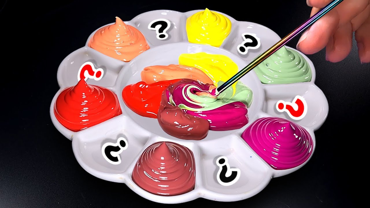 Create 13 Unique Colors from Red, Orange, Yellow, Mint, Magenta and Brown | Satisfying Color Mixing