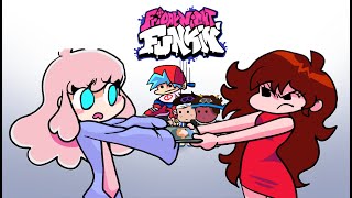 CLOUD AND GIRLFRIEND FIGHT OVER SENPAI! | TimHD Plays Heart Attack Rampage in Friday Night Funkin!!!