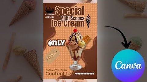 Canva Series#2/How to make a unique and stylish ice cream Poster/AAA DIYland/create your own design🤩