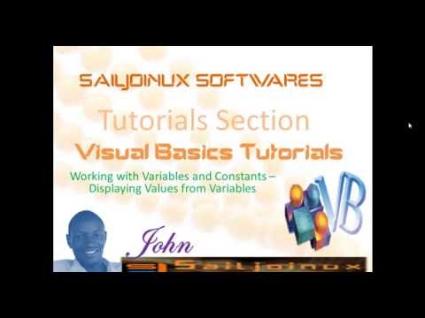 Visual Basic Beginer Tutorial 20   Variables and Constants Displaying Values